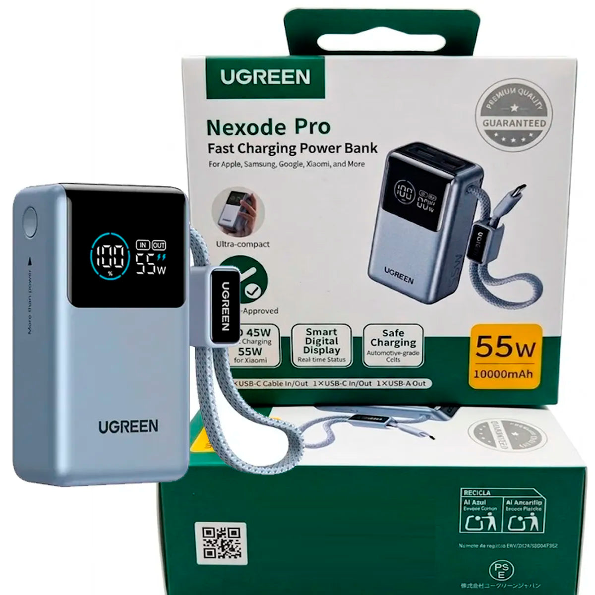 Power Bank Ugreen Nexode Pro PB727 de 55W MÁX 10000 mAh