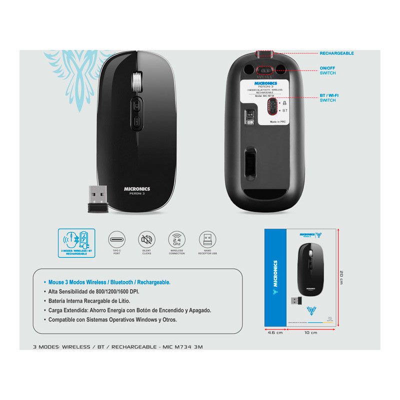 MOUSE MICRONICS PERONI 3 MIC M734-3M
