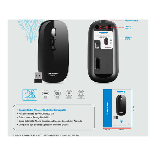 MOUSE MICRONICS PERONI 3 MIC M734-3M