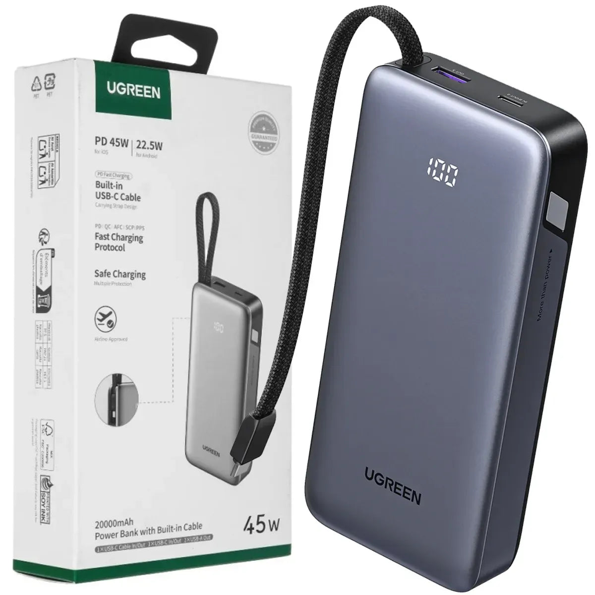 Power Bank Ugreen Nexode 12000Mah Carga Rapida 100W Model Pb724 35526B