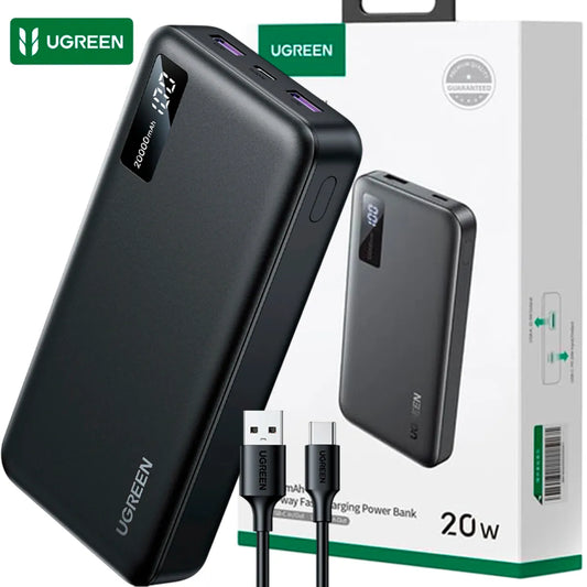 Power Bank Ugreen Carga Rapida Pantalla Digital 20000mAh 20W-Model |Pb312-25683
